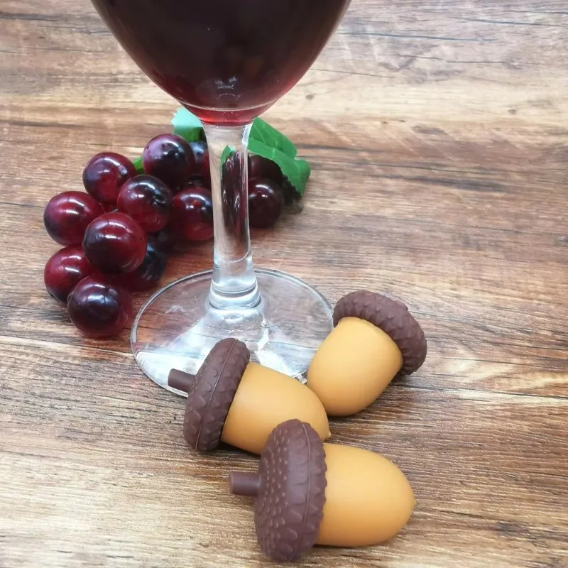 1PC Silicone Wine Bottle Stopper Creative and Interesting Pine Cone Shaped Wine Bottle Stopper Kitchen Bars Tool