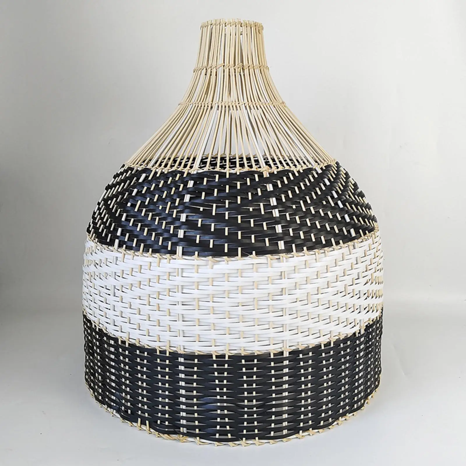 Handwoven Rattan Lampshade Modern Durable for Restaurant Living Room Kitchen