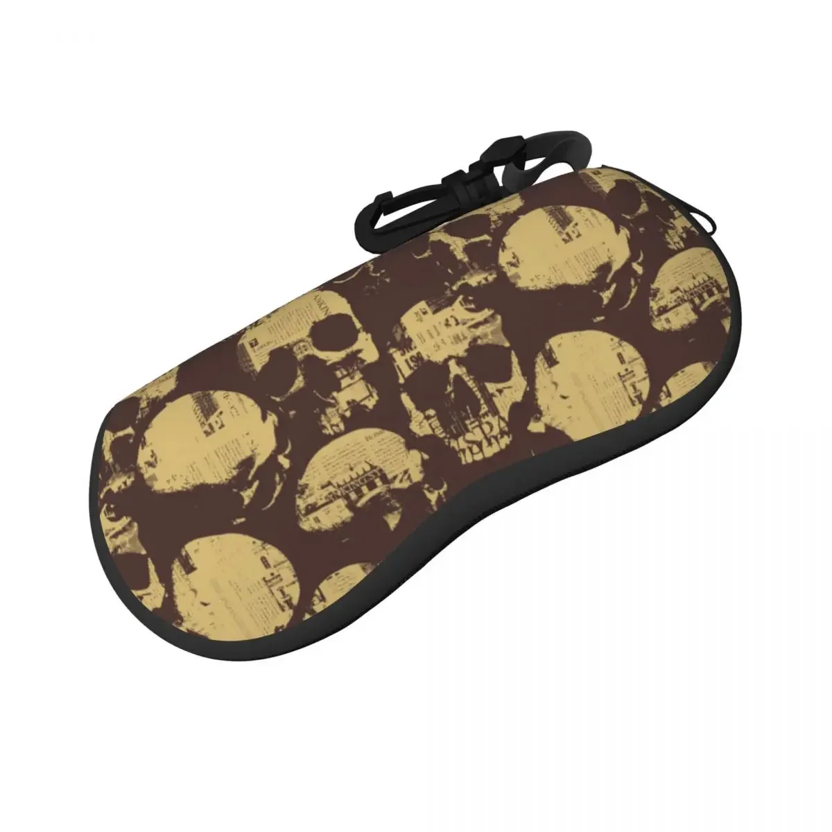 Unisex Glasses Bag Protective Case Skulls And Newspapers Portable Sunglasses Box Reading Eyeglasses Box