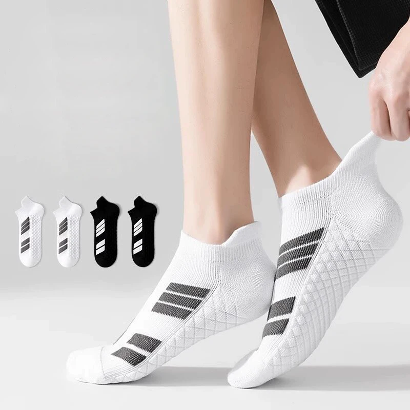 

6 Pairs Thick Bottom of Towel Running Socks Basketball Sports Sock Sweat Absorbing Breathable Leisure Low Cut Men's Women's Sock