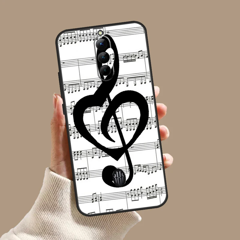 Music Note Musical Treble Clef Case For ZTE Nubia Red Magic 8 8S 9 Pro Plus RedMagic 6 7 6S 7S Pro 5G 5S 6R Cover Coque