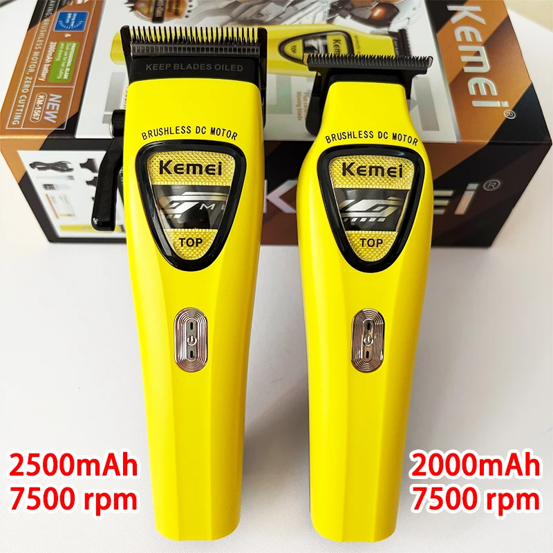 Kemei Hair Clippers Professional Hair Trimmers External Rotor Brushless Motor Hair Trimmers Adjustable Trimmer for Men KM-1566