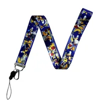 Cartoon Anime Sonics Mobile Phone Straps Anime Figure Print Lanyard for Employee's Card Tag Long Rope Neck Sling Men Women Gifts