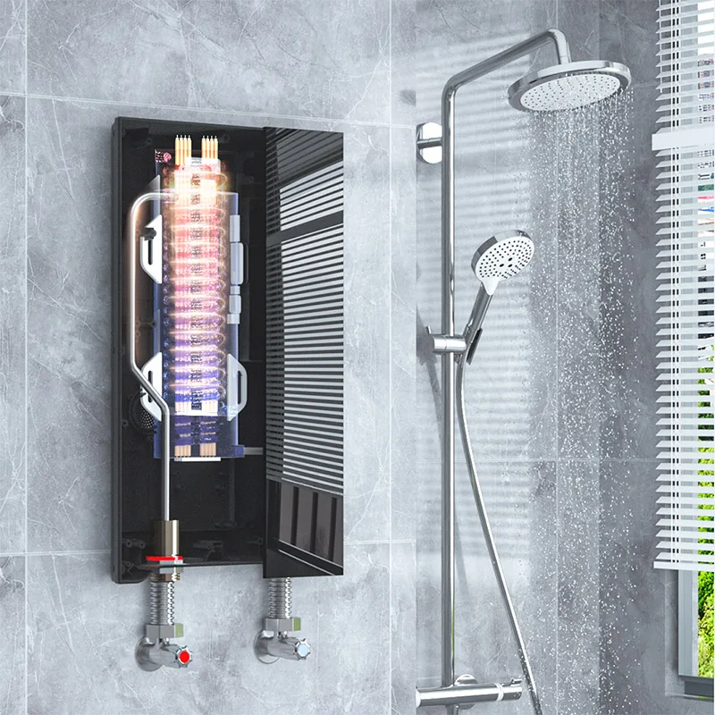 المنزل الحائط 6500 7500 8500 واط الحمام المطبخ دش Tankless لحظة سخانات المياه الساخنة الكهربائية مع شاشة ديجيتال