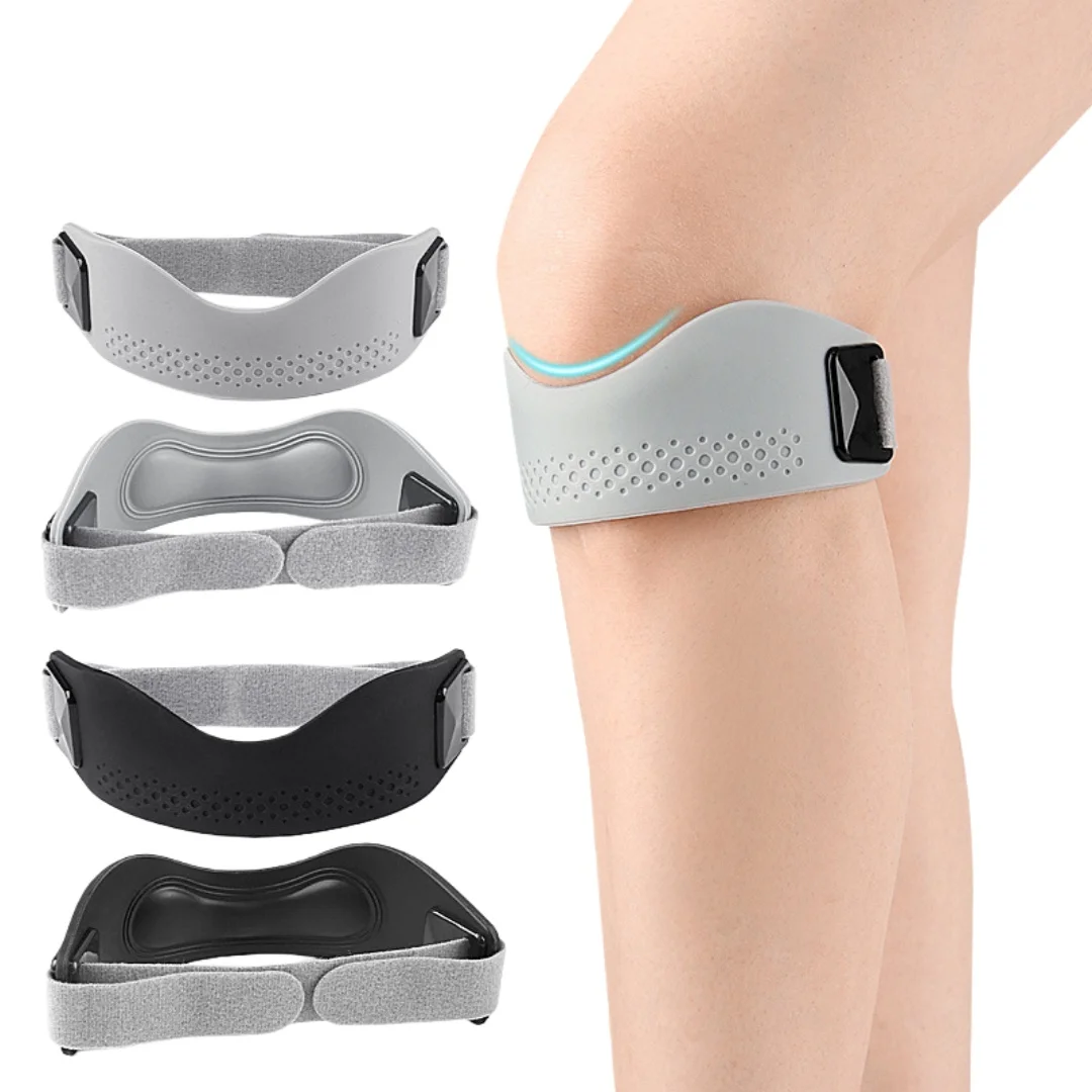 

1 пара двойных регулируемых силиконовых надколенников, спортивный ремень, поддержка колена, наколенник, стабилизатор колена, защита колена для фитнеса