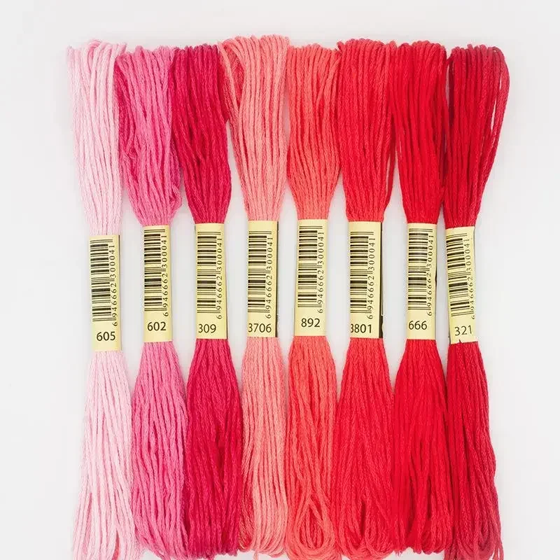 8pcs/bag Cross Stitch Thread Cross Stitch Cotton Embroidery Thread Floss Sewing Skeins Craft Dofferent Gradient Color