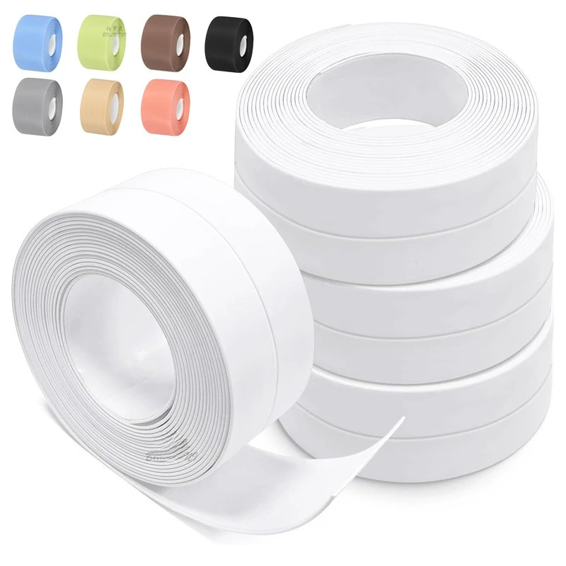 Waterproof Caulk Tape for Kitchen Sink Edge Anti Mould Sealing Strip for Stove Gap Moisture Proof Sticker for Toilet Sink