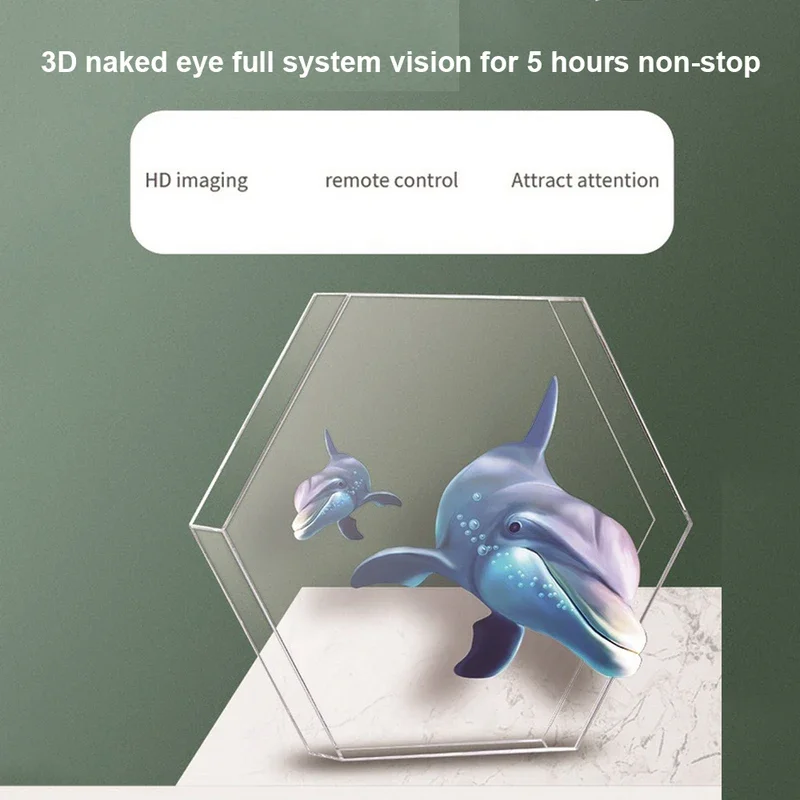 Desktop 3D Hologram Projector LED Fan Light Wifi Sign Advertising Display Holographic Imaging Lamp Player Remote Support Video