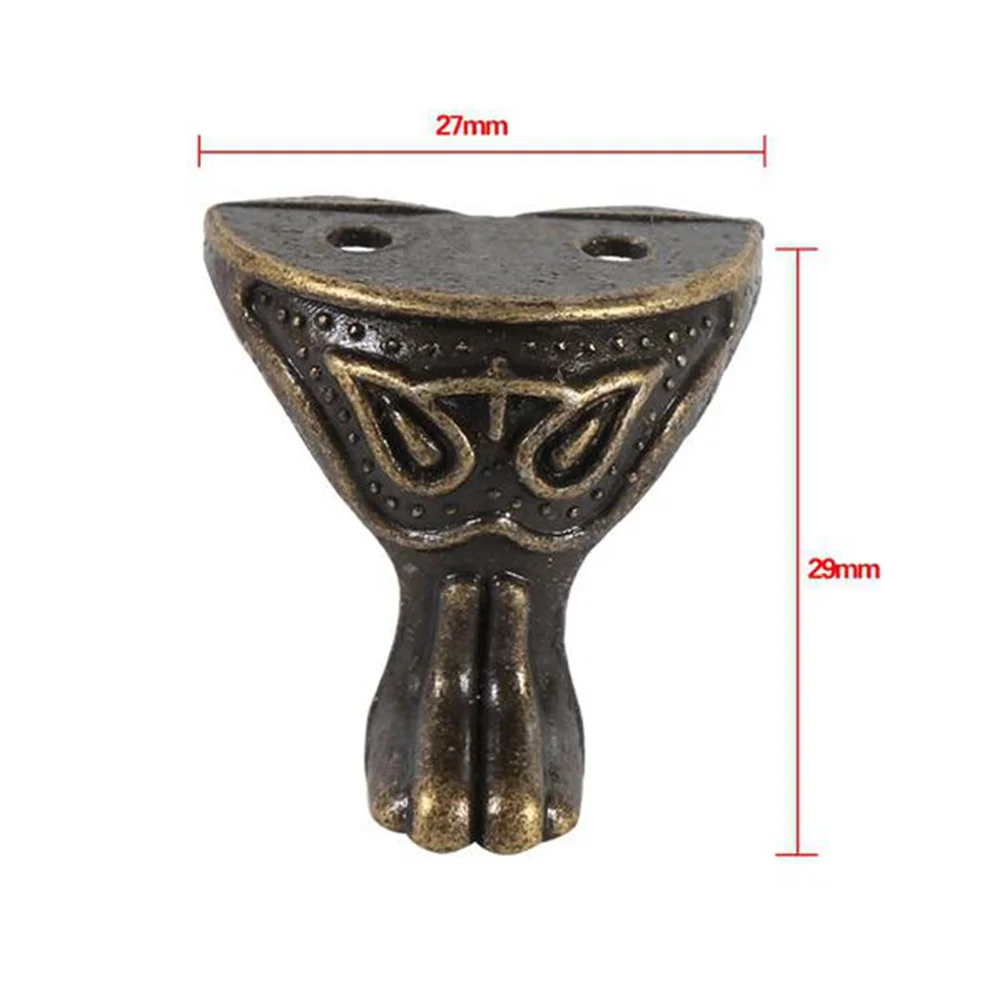 4pcs Brass Decorative Corner Protector with Mounting Screws for Furniture Cabinet Jewelry Box corner guards