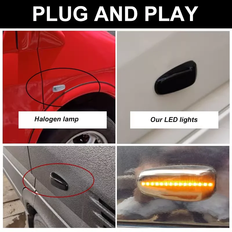 LED Side Marker Turn Signal Light Repeater Lamps For Mercedes Benz CLK 320 430 500 55 AMG W210 W124 W638 SLK R170 R171 R129