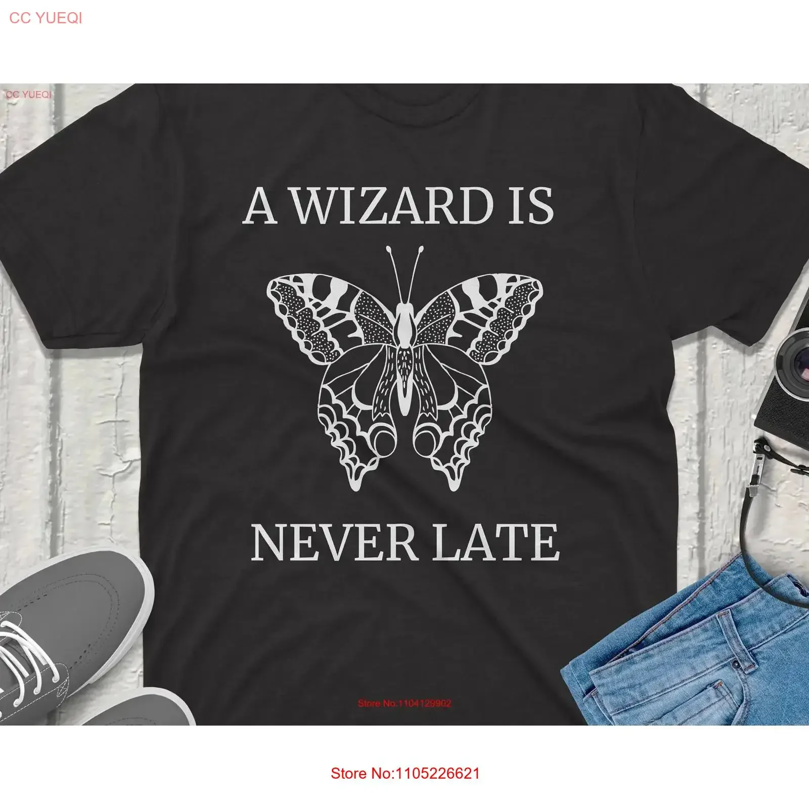 A wizard is never late meme Vintage Funny Silly T Shirt Humor Unique Idea Trendy Quirky Hilarious Design vintage Washed homme