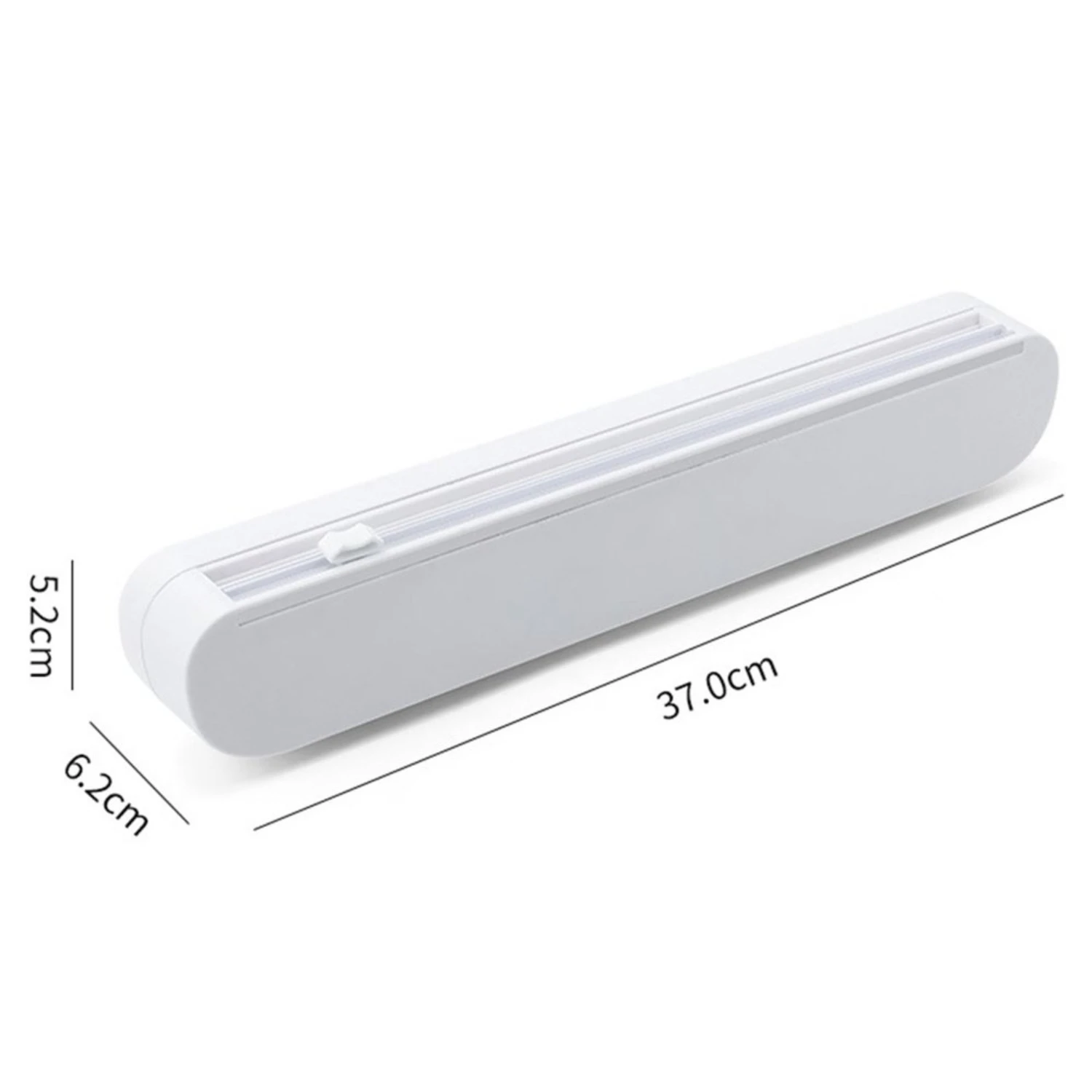 Refillable Plastic Wrap Dispenser with Slide Cutter - Reusable Food Wrap Dispenser