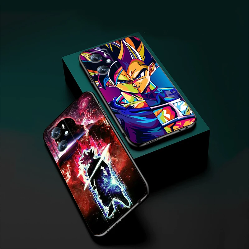 Goku D-Dragon Ball Z Anime For OPPO Find X6 X5 X3 A54S A5 A94 A16 A53S A57 A74 A72 A98 A78 A96 A9 5G Black Funda Phone Case