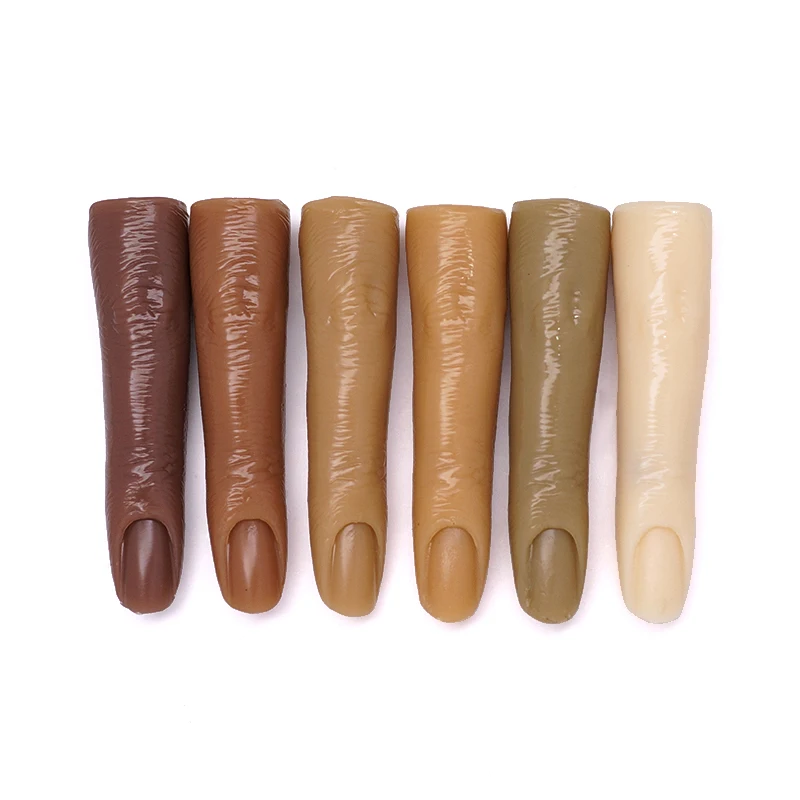 2026 New Nail Art Practice Simulation Finger Model with Bendable Joints Silicone Fake Finger