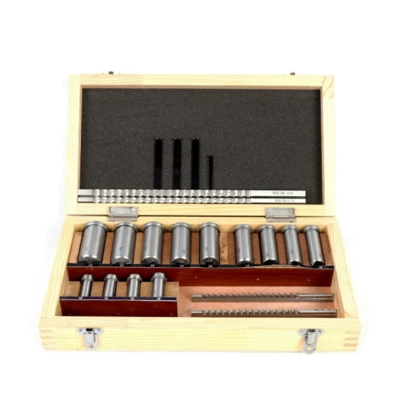 22Pcs Metric Imperial Keyway Push Broach Kit HSS Durable Broaching Accessories for Metal Lathe Machining Work
