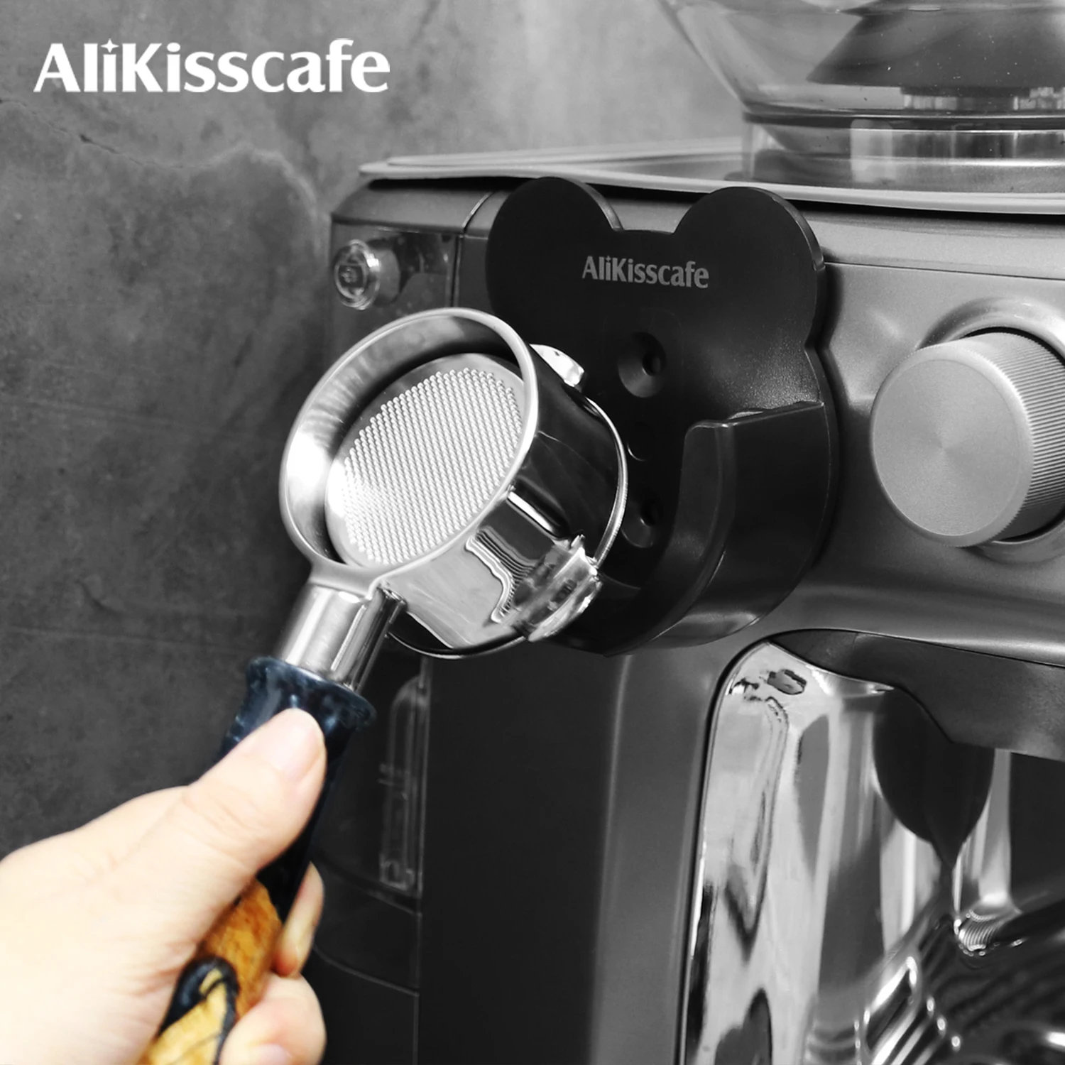 AliKisscafe Coffee Portafilter Holder Wall Rack 51mm 54mm 58mm For Delonghi Breville E61 Espresso Machine Accessory Barista Tool