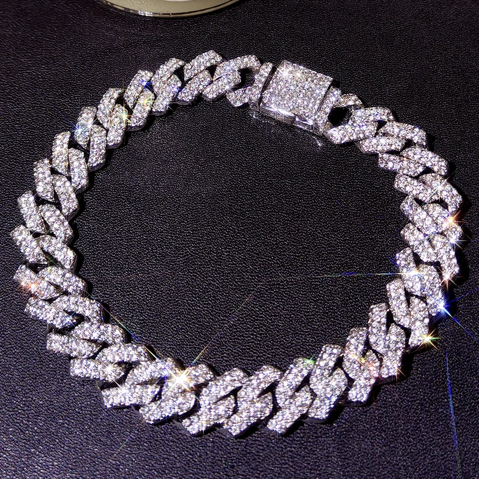 Flatfoosie Hip Hop Iced Out Chunky Cuban Chain Anklets For Women