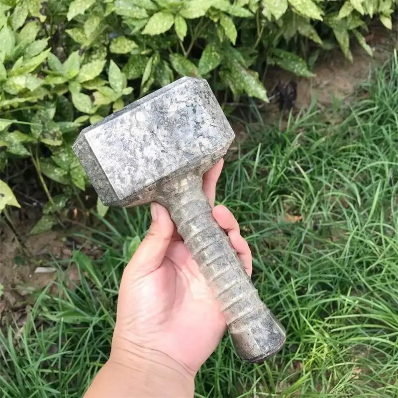 Natural Pyrite Hammer Carving Sculpture, Healing Gemstone, Crystal Crafts, Home Decoration Ornament, 1Pc