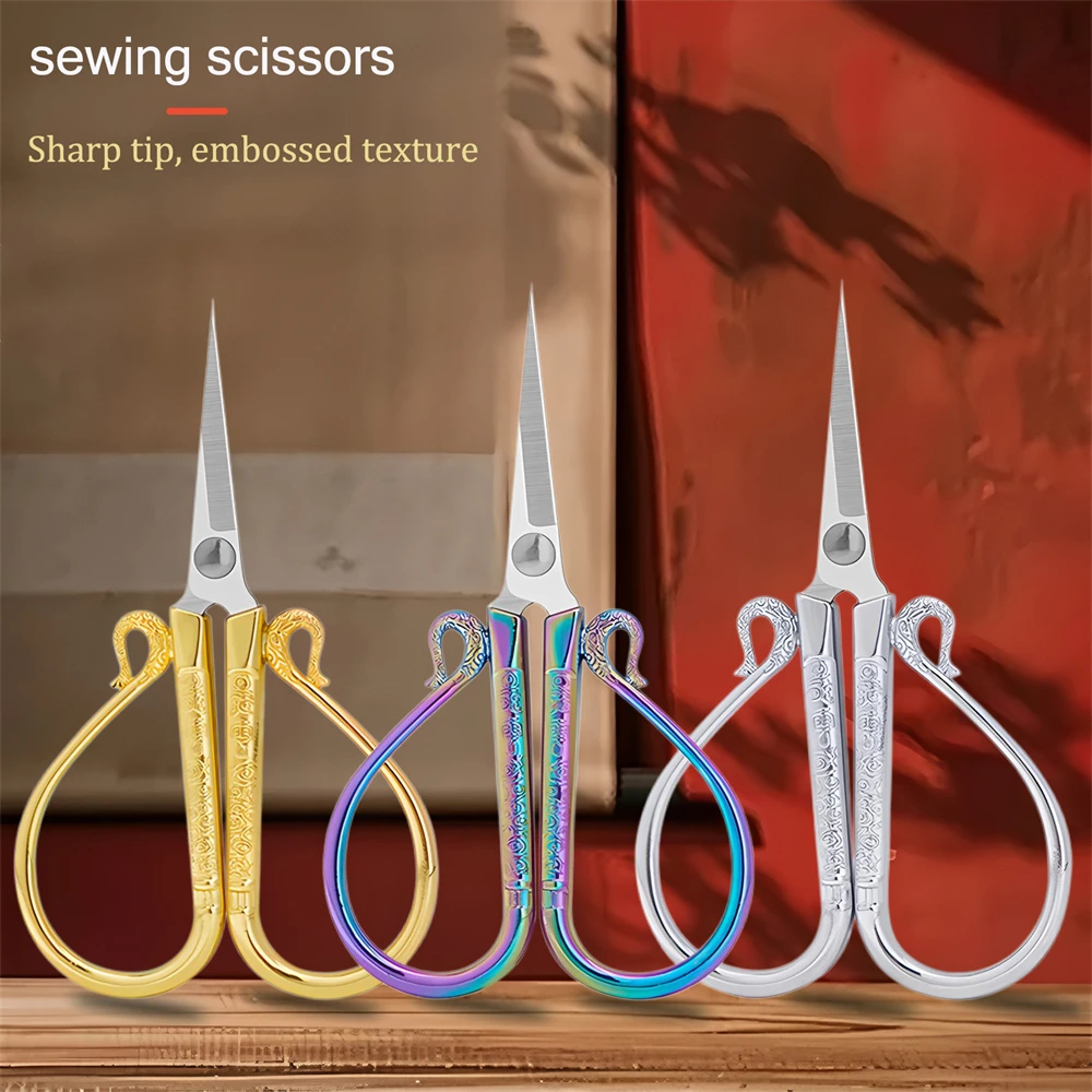 1PC, Nähen Schere Edelstahl Schneider Schere Langlebig Vintage Stickerei Gewinde Schere Stoff Cutter Schneider Werkzeuge