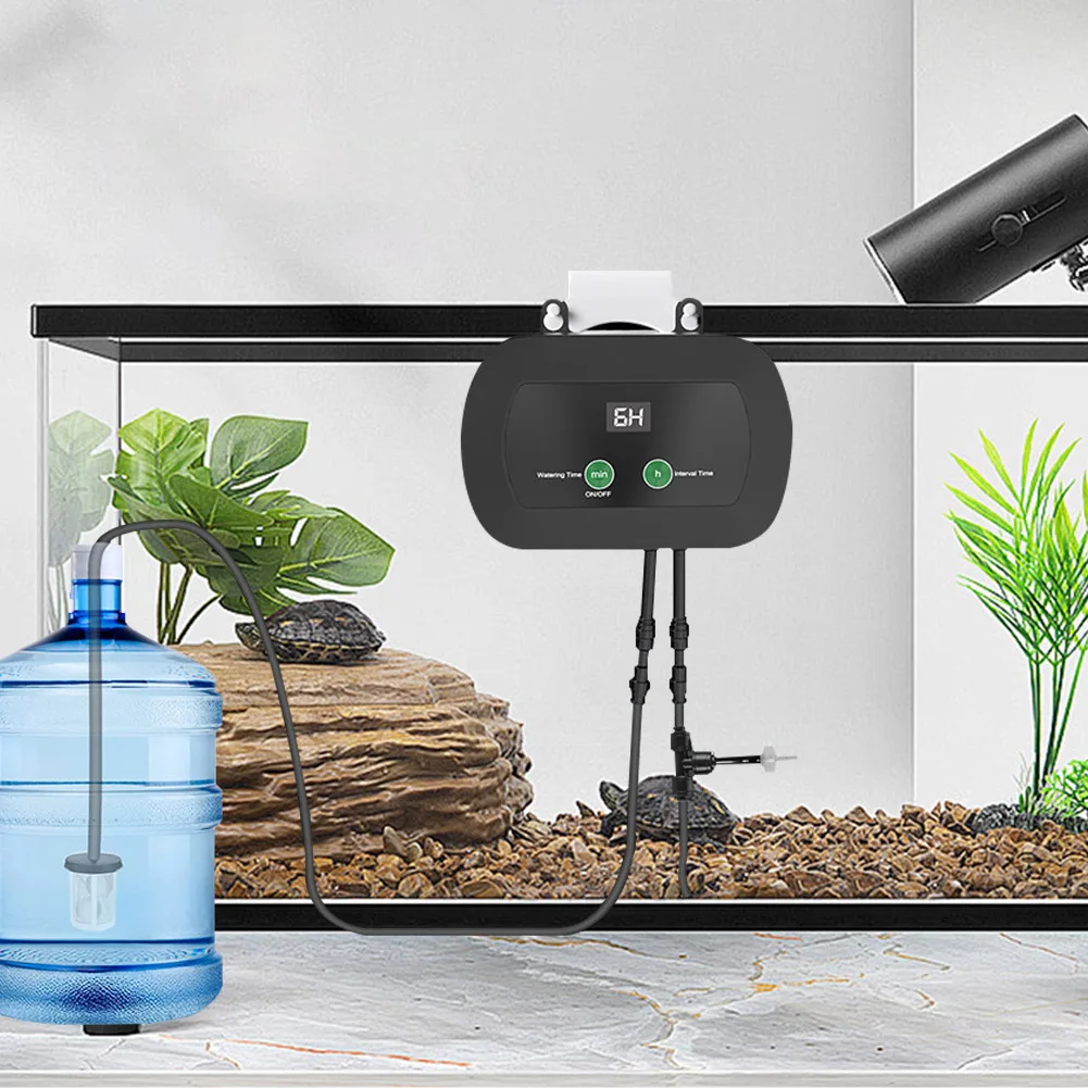

Automatic Reptile Mist Sprinkler with Timer & 360° Nozzles Auto Controller Spray Kit System for Herps Terrariums