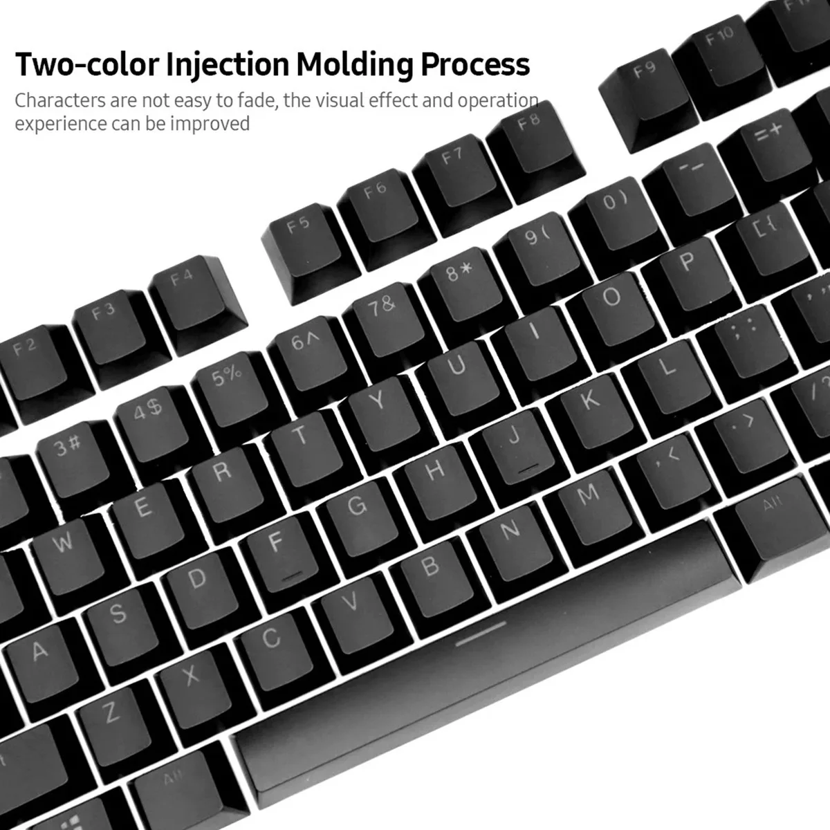 

New 104-key PBT color keyboard cap ABS two-color injection molded character light transmission OEM highly mechanical keyboard ke