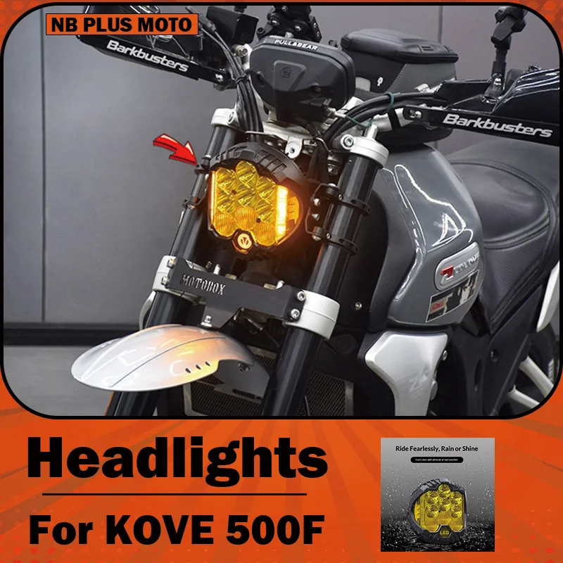 【Premium】For KOVE 500F is a dedicated accessory for the modified domestic Baha headlights, 7-inch high-brightness LED headlight