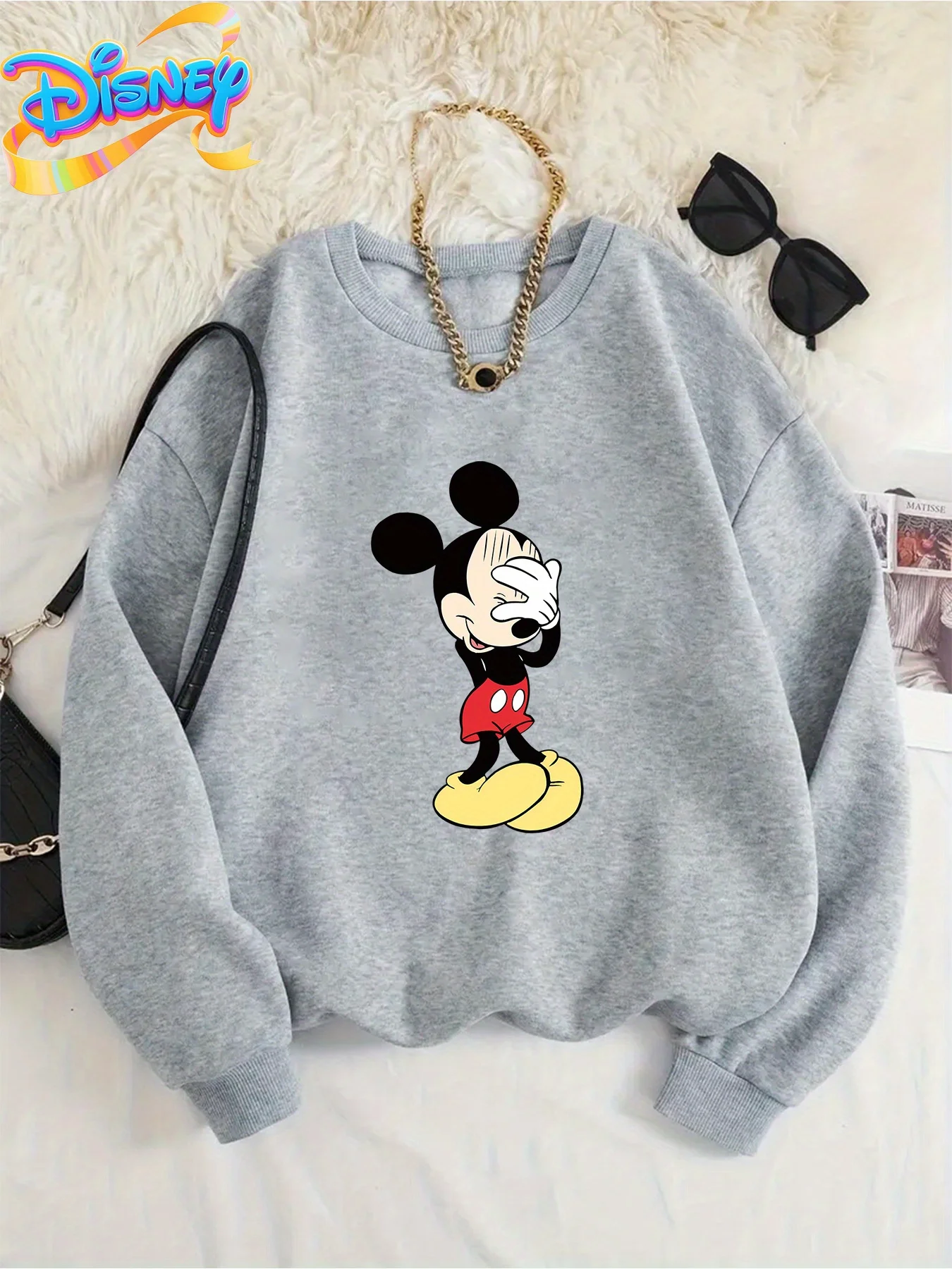 ديزني ميكي ماوس زوجين البلوز المرأة الرجال سترات قطنية عالية الجودة البلوز الخريف الشتاء الصوف المتضخم س الرقبة معاطف القمم الهدايا #1