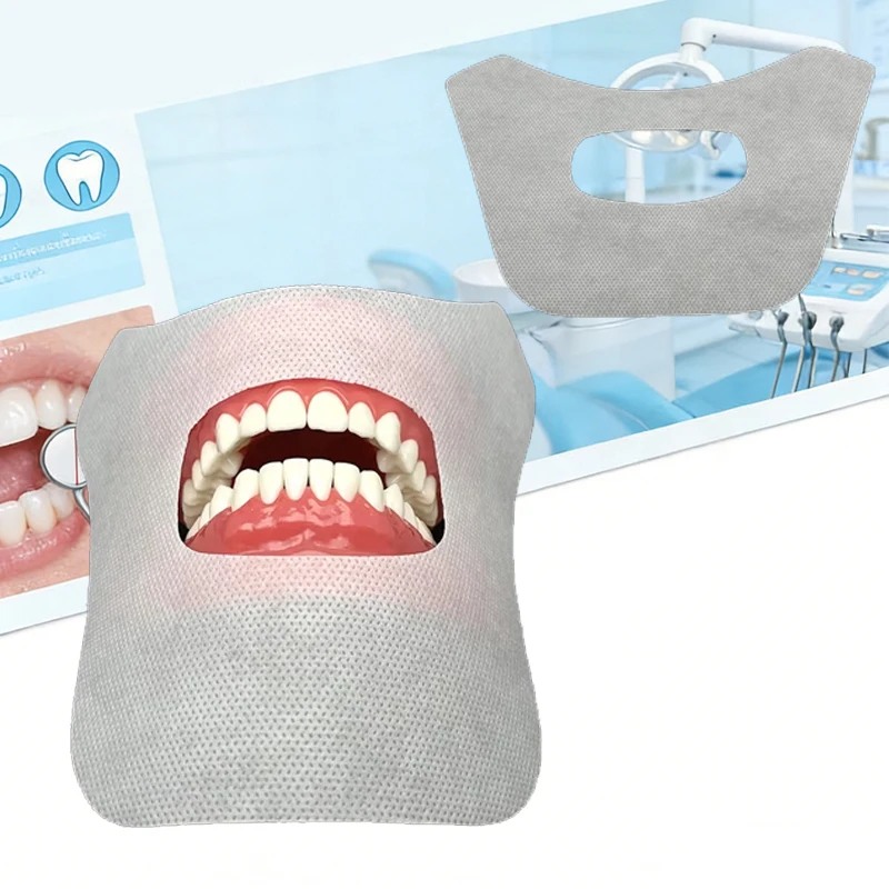 

50pcs Disposable Dental Face Mask Oral Cotton Gauze Pad High Absorbency for Teeth Cleaning Saliva Blocker Dentist Supplies