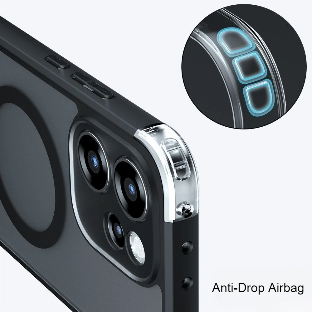 حافظة شحن مغناطيسية على الموضة لهاتف اوبو رينو 15 برو ماكس 15 برو PC + غطاء حماية ممتص للصدمات من البولي يوريثان