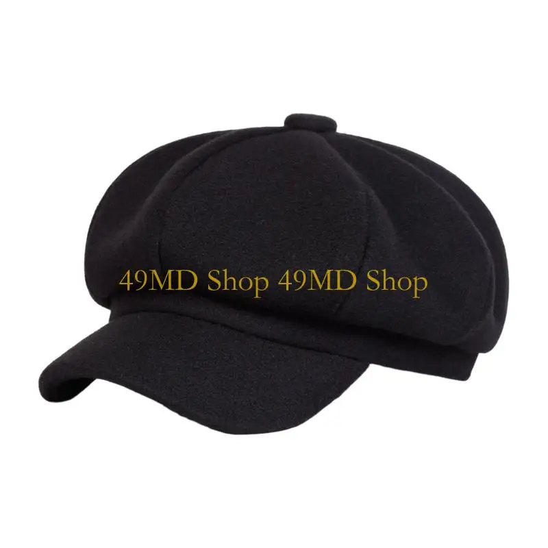49MD Women Newsboys Hat Autumn Winter Essential Adjustable Painters Hat Headwear Stylish Headpiece for Cold Weather Warmth