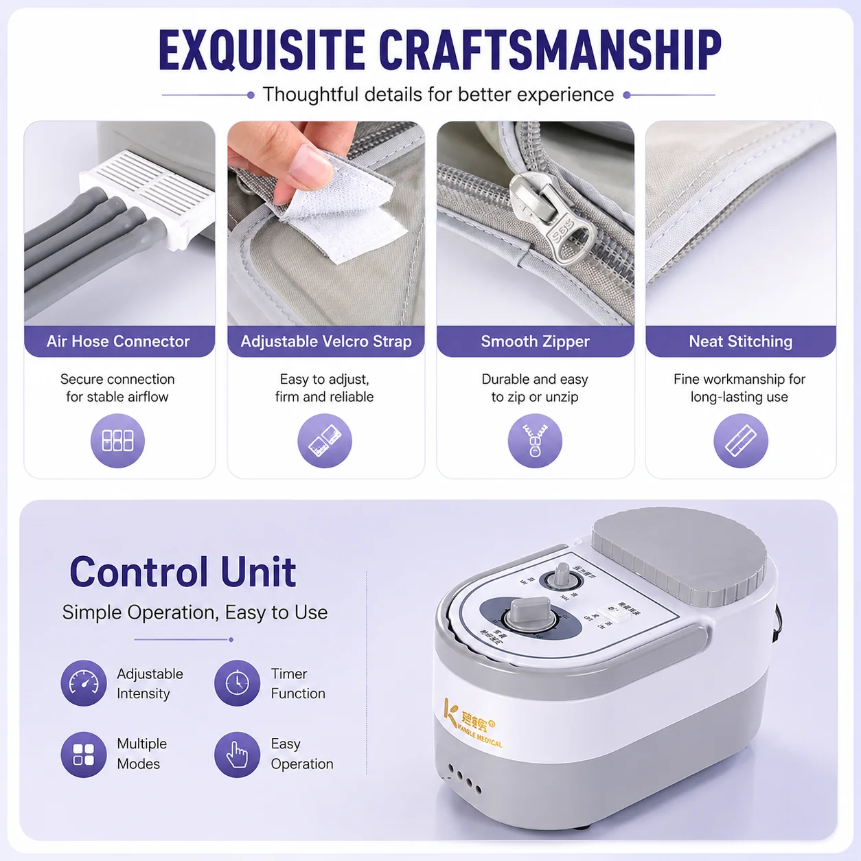 Electric Breathable Air Compression Massager Circulation Pressure Power Legs Massager Arm Cuff Elderly 4 Airbag Loop Kneading