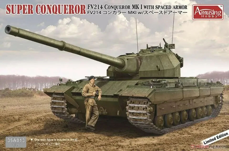 Amusing Hobby 35A013 1/35 Super Conqueror FV 214 Conqueror Mk I spaced armour Model Kit