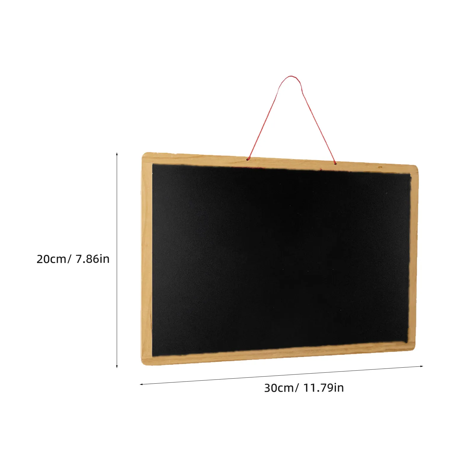 1Pcs Wooden Double-Sided Blackboard Whiteboard Reusable Writing Chalkboard Hanging Message Board for Home Cafe School Decoration