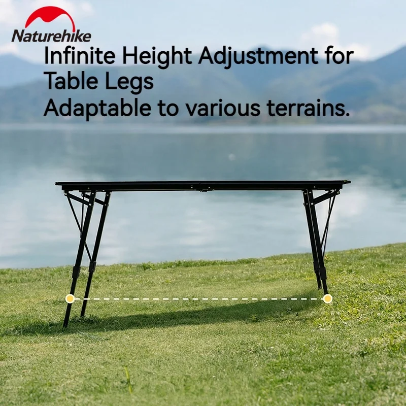 Naturehike IGT02 Quick Fold Table Aluminum Alloy Portable Folding Camp Table Height Adjustable Multifunctional IGT Module Camp
