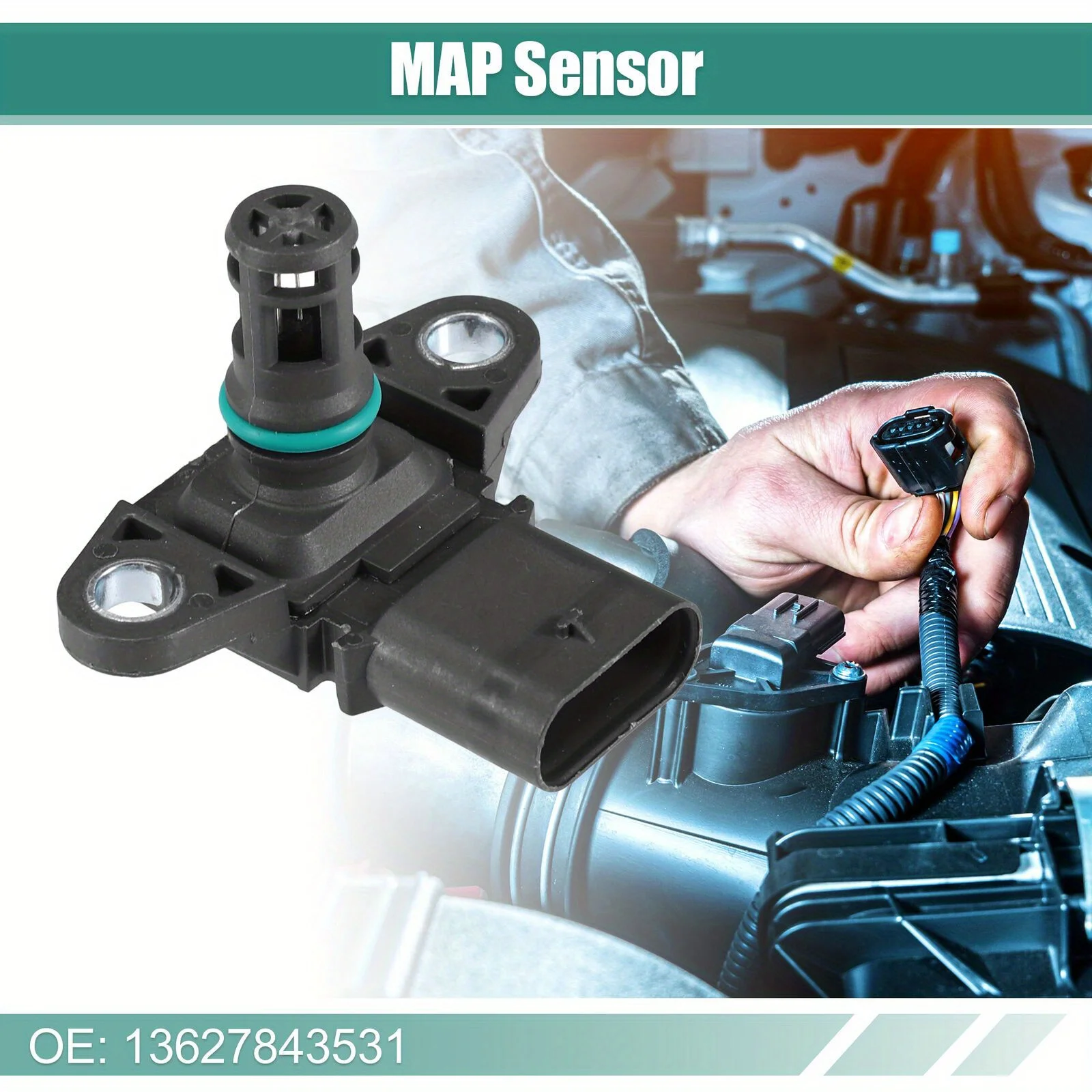 Manifold Absolute Pressure Sensor for BMW 228i 320i 328i 428i 528i 535d 535i 550i  M2 Competition M3 M4 M5 M6 M8 M850i