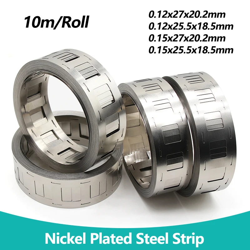 

10m/roll 2P Nickel Plated Steel Strip 18650 Lithium Battery Connection Piece For 18650 Lithium Battery Pack Welding Nickel Belt