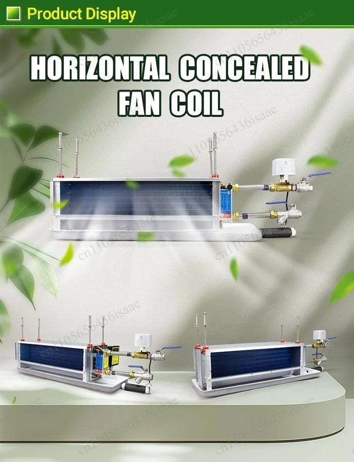 FP-136 Horizontal Concealed Chilled Water FCU Cooling Heating Multi-Function Fan Coil Unit for Home