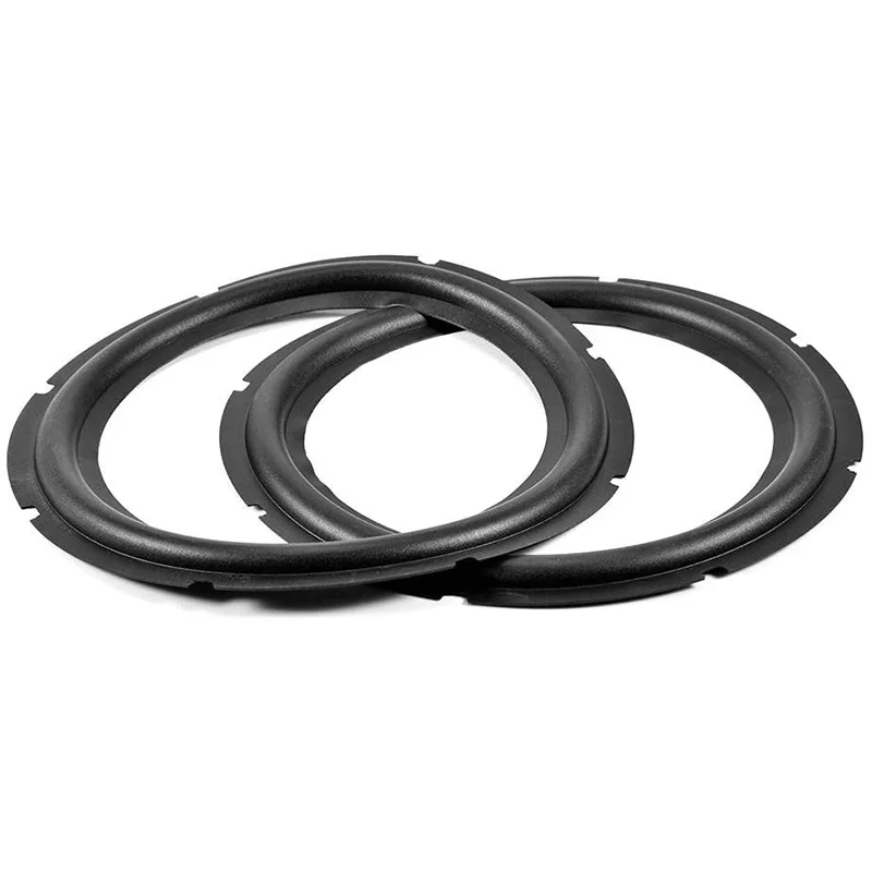 10Inch Perforated Rubber Speaker Foam Edge Subwoofer Surround Rings Replacement Parts for Speaker Repair(Black)(2Pcs)