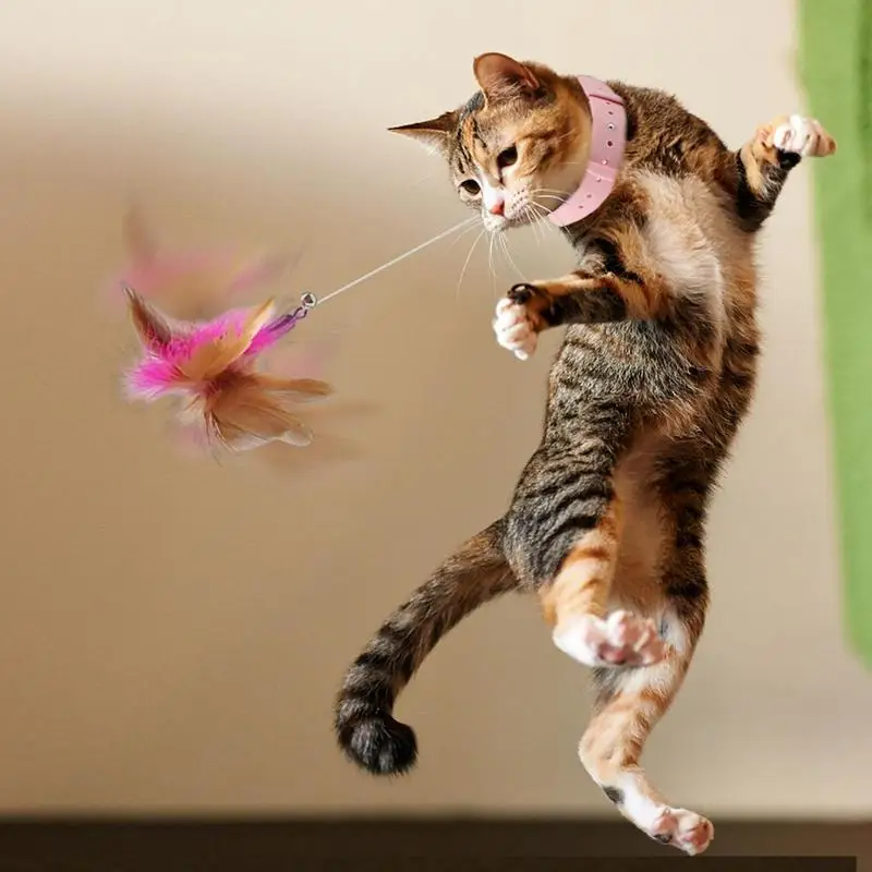Pet Accessories Juguwtes Para Gatos Interactive Cat Toys Cat Teaser Stick Collar Self-hi Game For Cats Stick Funny Pet Cat Toys