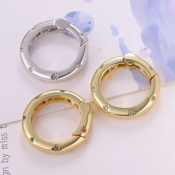 Juya diy criativo luxo pingente mosquetão parafuso lagosta fechos acessórios para artesanal moda malha correntes jóias fazendo