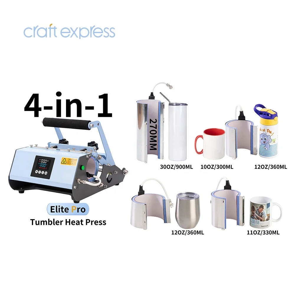 

Craft Express 10oz 11oz 12oz 15oz 20 Oz 30oz Sublimation Transfer 4 In 1 Mug Wine Tumbler Heat Press Machine Sublimation