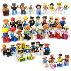 Play House Doll Model Big Building Blocks Accessory Family Worker Police Doctor Princess Toys For Children Multiple Figures Sets