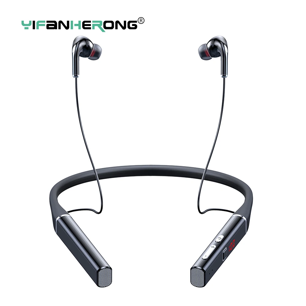 TWS 100 Hours Wireless Headphones Bluetooth-compatible 5.0 Neckband Earphones Stereo Sports Headset Waterproof Magnetic Earbuds