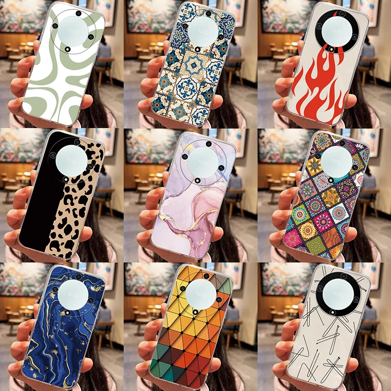 For Honor X6 X6S X8 X6a X7a X8a X9a X6b X8b X9b Magic 5 6 Lite 50 Lite Huawei Mate 20 Pro Silicone Speckle Back Phone Clear Case