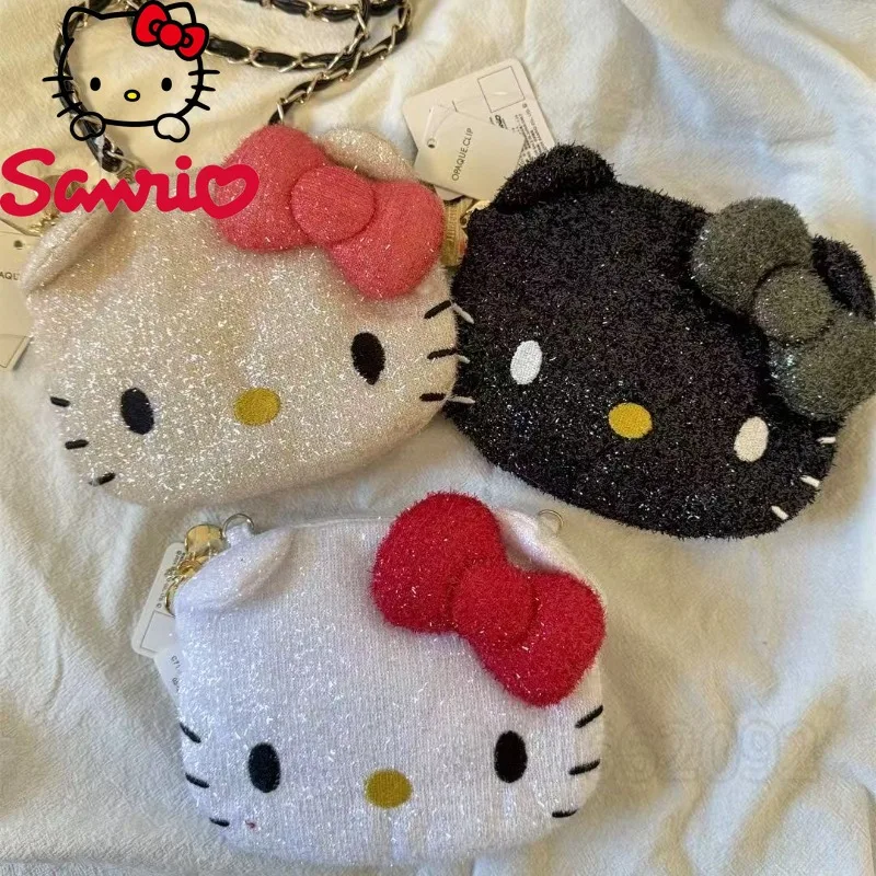  Hello Kitty's New Mini Women's Shiny Shoulder Bag Cartoon Cute Women's Mini Shoulder Crossbody Bag Cartoon Women's Bag