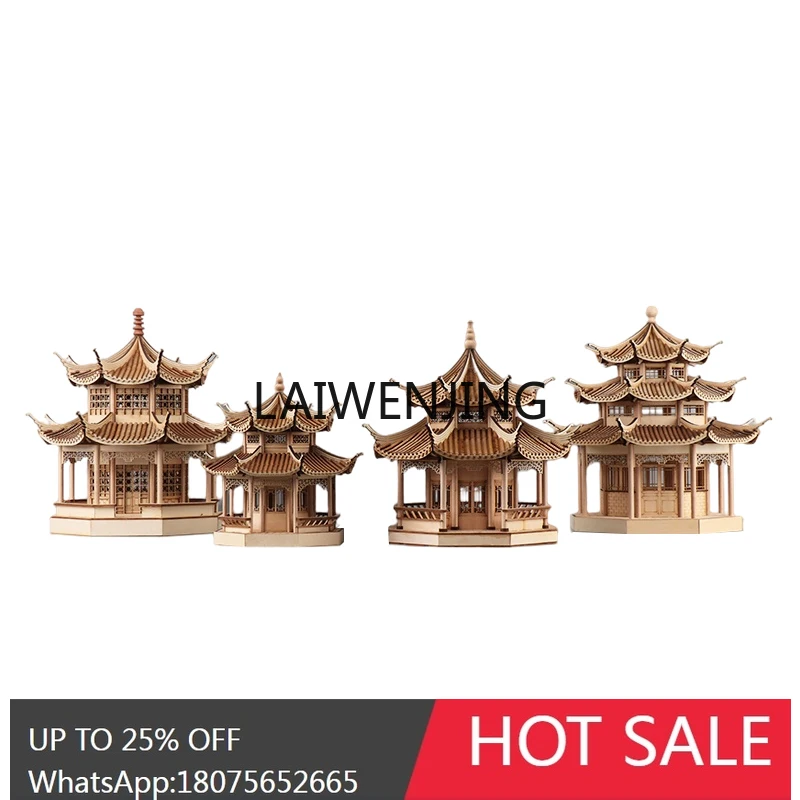 modern creative ancient building octagonal pavilion living room decoration ornament