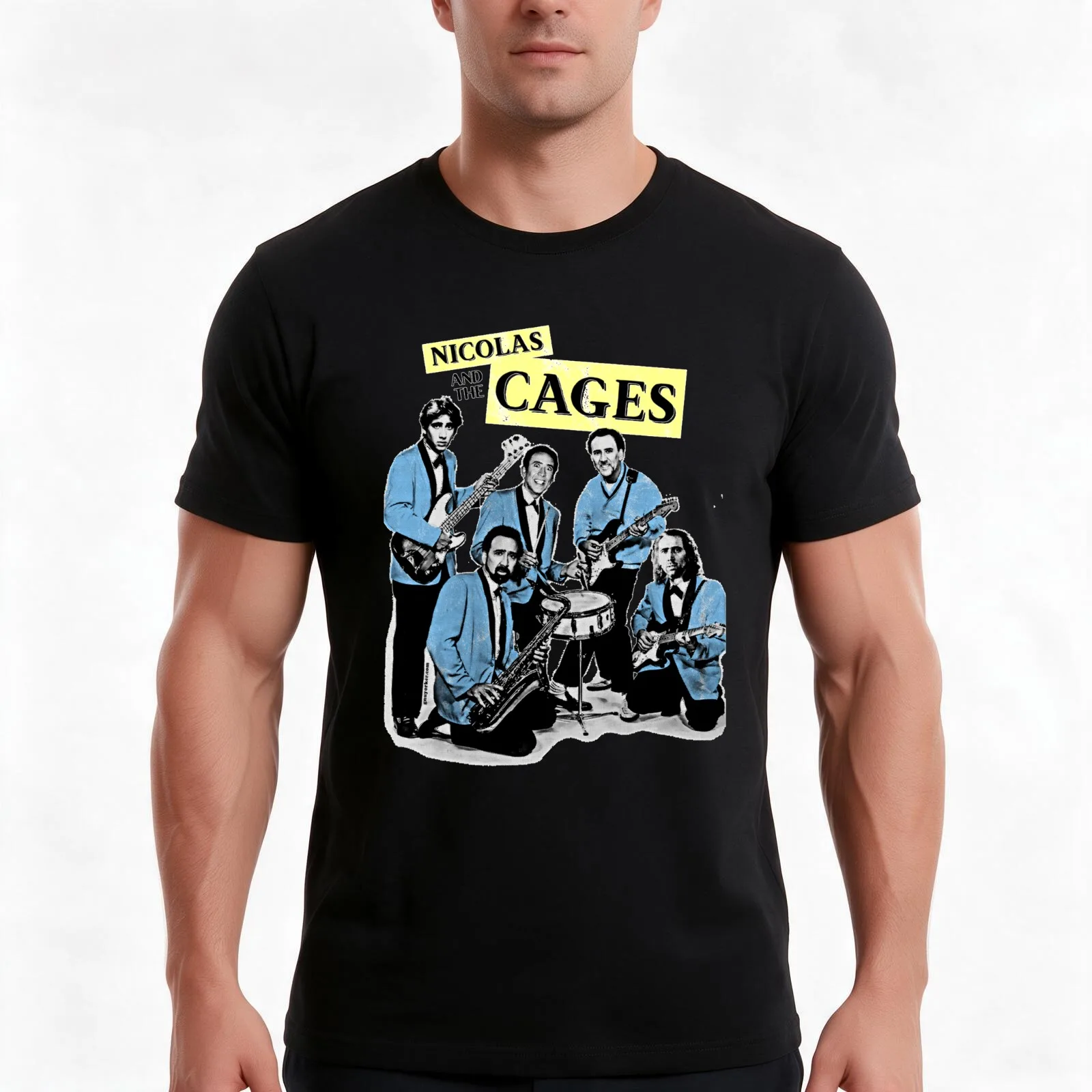 Nicolas-and-the-Cages T-Shirt, Summer Casual Cotton Tee, Oversized Streetwear Tops, Vintage Graphic Print, Unisex Men Women