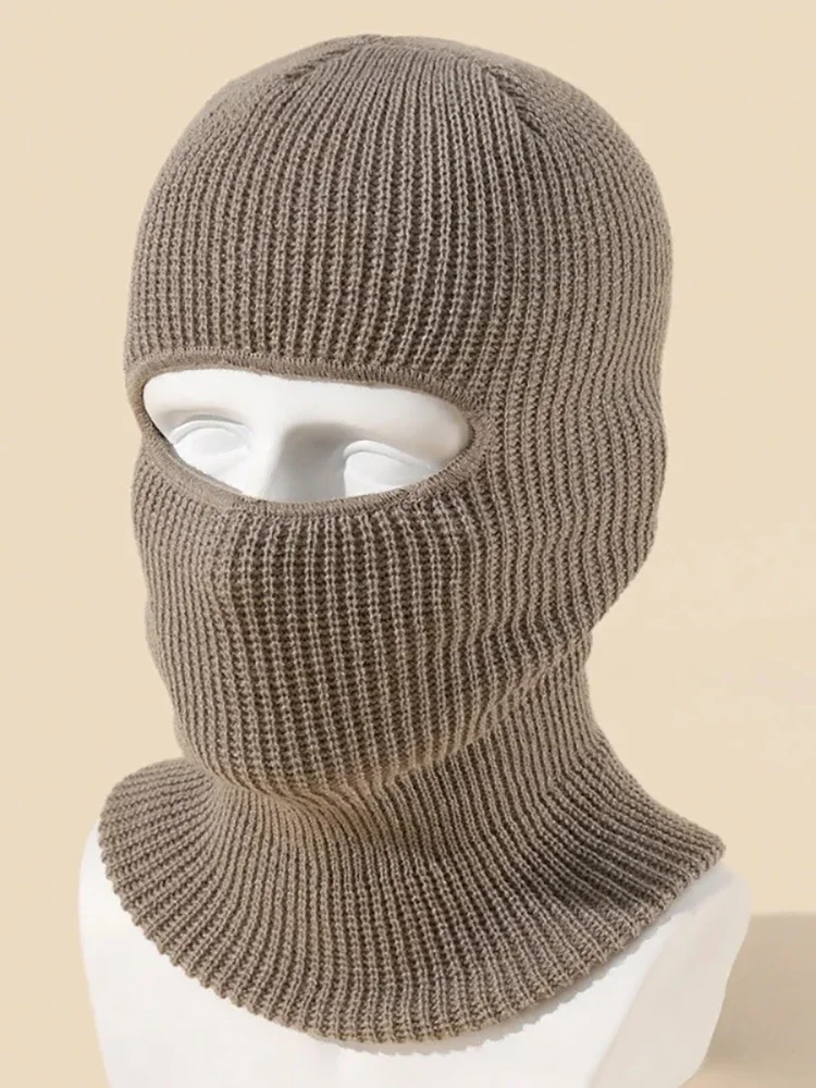 AliExpress NONE Candy Color Cute Full Face Cover Ski Mask Hat Bear Ear Balaclava Knitted Hats Outdoor Cycling Ear Protection Hat Beanies Hat Men