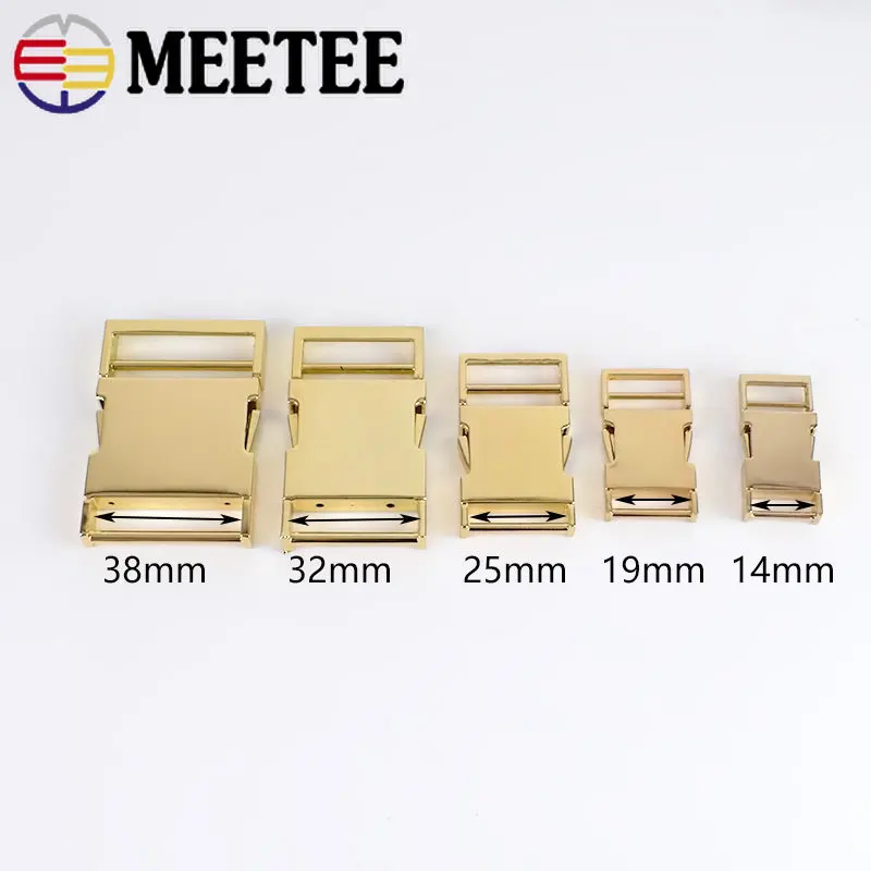 2/4Pcs 14-38mm Metal Quick Release Buckles for Webbing Backpack Bags Safety Belt Hooks Clasp Side Clip Buckle DIY Accessories