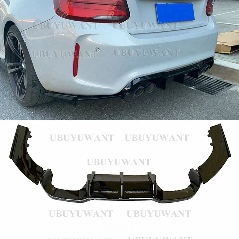 3 PCS Car Rear Bumper Lip Diffuser Spoiler Side Splitters Apron Flaps For BMW M2 F87 M2C Competion 2016-2020 Rear Diffuser Lip